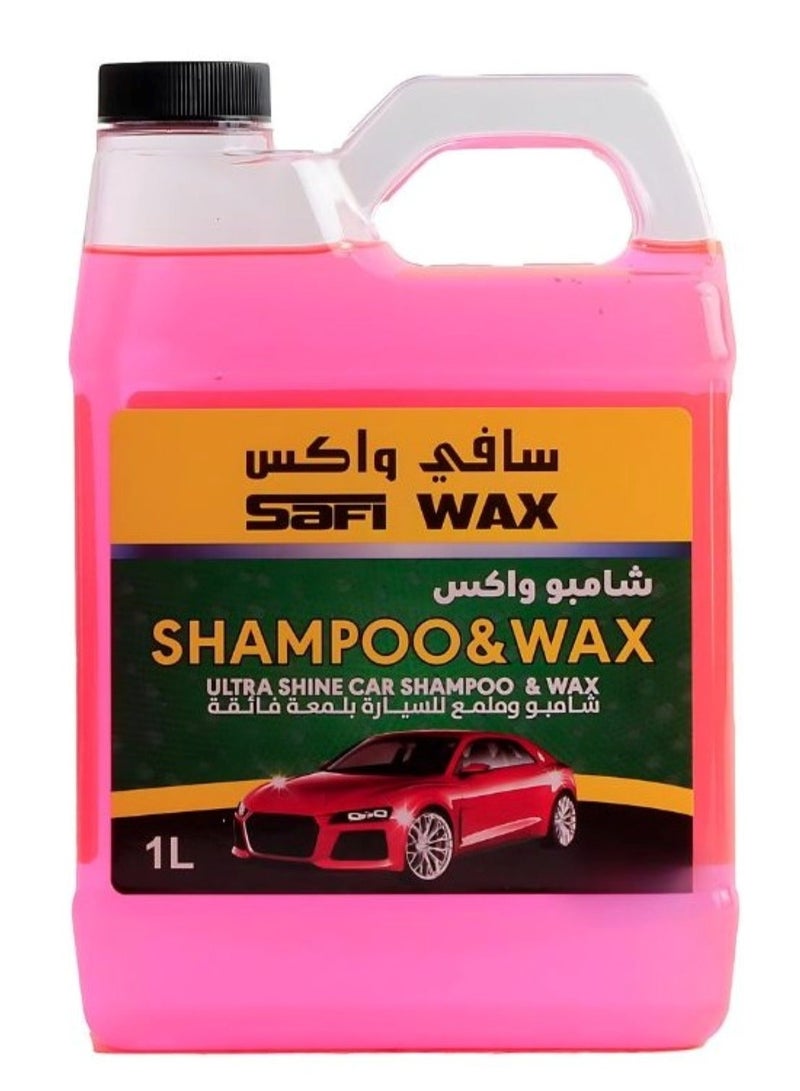 سافي واكس شامبو و ملمع لغسيل و تلميع السيارات سعة 1 لتر - Image 2